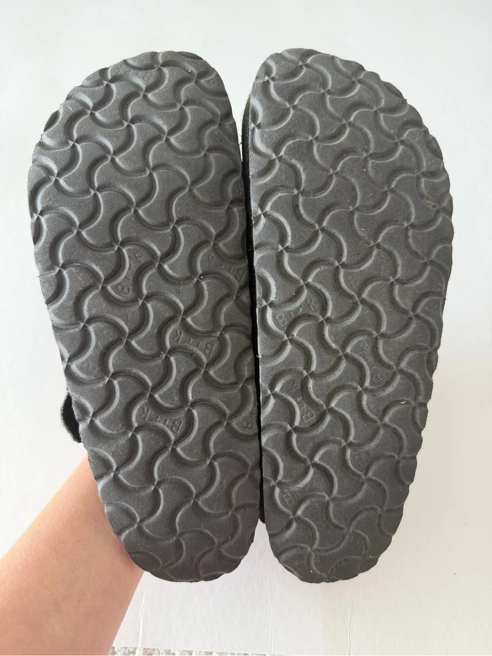 Birkenstock Olive Gray Suede Boston Clogs